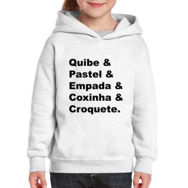 Imagem de Moletom Infantil Quibe & Pastel & Coxinha & Empada & Croquete - Foca n