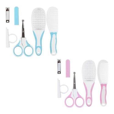 Imagem de Kit Cuidados Com O Bebê Tesoura Escova Pente Cortador Caixa - Novo sec