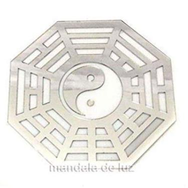 Imagem de Espelho Decorativo Acrílico Baguá Yin Yang Sala Quarto 50 cm - AGV Cri