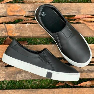 Imagem de Sapatenis Casual Masculino Slip On Fechamento Elastico Sem Cadarço - O