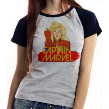 Imagem de Camiseta Baby Look Blusa Feminina Capitã Marvel - Empório Dutra, Baby 