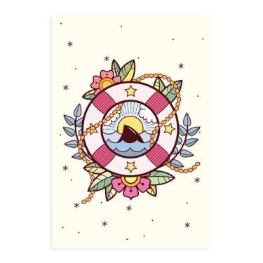 Imagem de Placa Decorativa Vintage MDF Marinha Bóia 30x40cm - Quartinhos