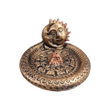 Imagem de Incensário Porta Incenso Pratinho Miniatura Sol E Lua - Hp Decor