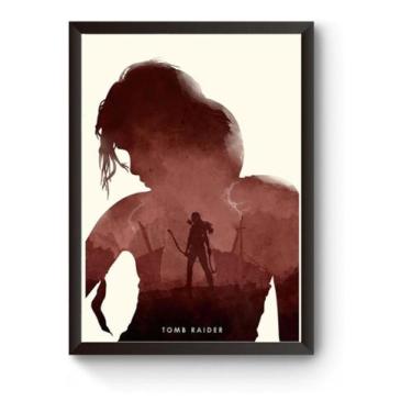 Imagem de Quadro Arte Minimalista Tomb Raider Poster Moldurado - Fanarte