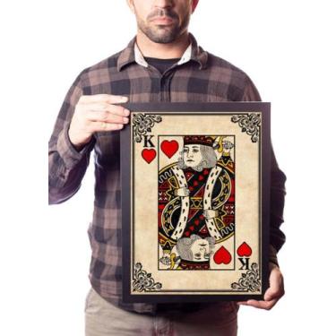 Imagem de Quadro Decorativo Baralho Poker Arte Rei De Copas - Fanarte