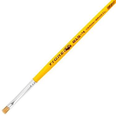 Imagem de Pincel Chato Reto Cerdas duras ref 815 Tam 4 Marca Tigre