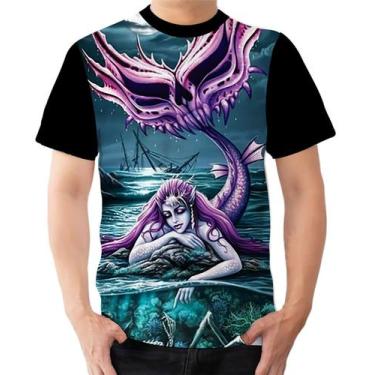 Imagem de Camiseta Camisa Ads  Sereia Mar Concha Calda de sereia 6 - Fabriqueta,