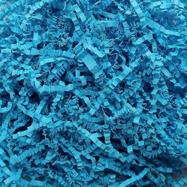 Imagem de JINZOFLY Enchimento de papel cortado enrugado, papel desfiado para caixa de presente, papel cortado de papel enrugado, papel de seda de grama de Páscoa para embrulho de presente e enchimento de cesta