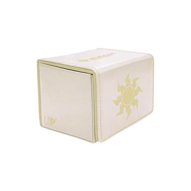 Imagem de Ultra Pro - Mana 8 Alcove Edge Deck Box - Plains for Magic: The Gathering, Store & Protect up to 100 Standard Size MTG Cards, Great for Commander Deck, Side Loading Deck Box, Premium Leatherette
