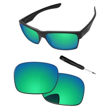 Imagem de PapaViva Lentes de substituição e chave de fenda para óculos de sol Oakley TwoFace OO9189, Verde esmeralda, TwoFace