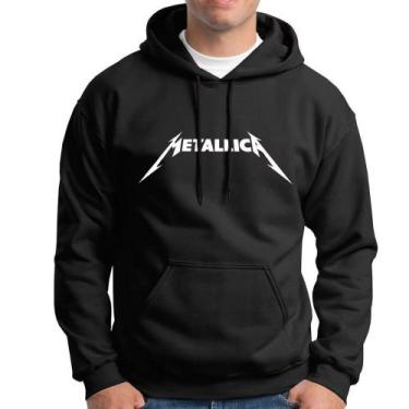 Imagem de Moletom Canguru Estampado Flanelado Metallica - Kesdey confeccoes, Pre