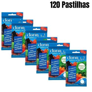 Imagem de Desinfetante Legumes Frutas Verduras c/ 120un Clorin Salad