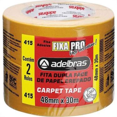 Imagem de Fita Dupla Face Adelbras De Papel Carpet 415 48 X 30M  - Kit C/2