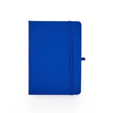 Imagem de Caderneta Tipo Moleskine 17x13 Capa Emborrachada Com Pauta Azul - Serv