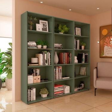 Imagem de Estante para Livros Multy 12 Prateleiras Menta - Pnr Móveis