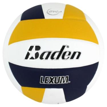 Imagem de Baden | Lexum | Microfibra Composto Premium de Voleibol Oficial para Jogos de Ensino Médio | Tamanho Oficial 13U a 18U + Peso | Aprovado pela AVCA | Azul-marinho/Amarelo/Branco