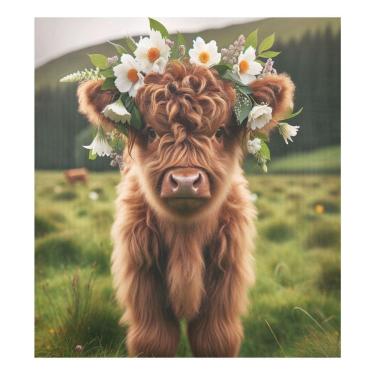 Imagem de Tampa magnética para máquina de lavar louça Exnundod Scotland Highland Cow