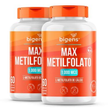 Imagem de Bigens kit 2x max metilfolato 1000mcg 60 caps - BIOGENS