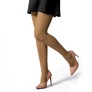 Imagem de Meia Calça Feminina Plus Size Clássica Fio 15 - SELENE, Bege claro, EG