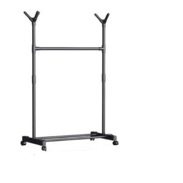 Imagem de Cabideiro Estilo Arara de Aço Inox Reforçado de 2 Andares - GM Hair