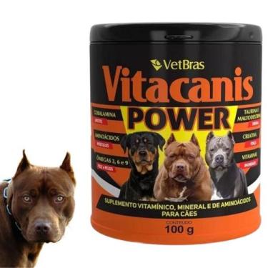 Imagem de Suplemento Vitamínico Alimentar Vitacanis Power 100g Para Cães Fortes 