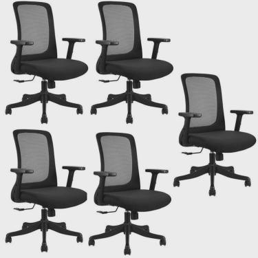 Imagem de Kit 5 Cadeiras para Escritório Diretor Office Nr17 Boston