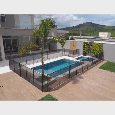 Imagem de Cerca removível para piscina - Alumínio natural com reforço - Módulo de 4 metros