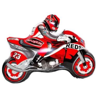 Imagem de Balão Metalizado Moto Racing Festa Decoração Aniversario - Crgfestas