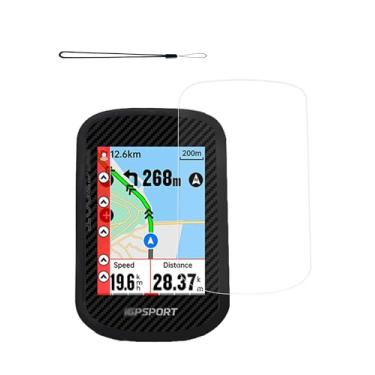 Imagem de Capa para GPS iGPSPORT BSC300T sem fio, bicicleta, computador, GPS, capa protetora de silicone macio WUNIAK resistente a arranhões e choque com protetor de tela e cordão, preta