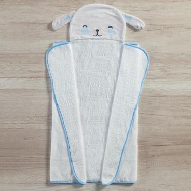 Imagem de Toalha Com Capuz De Banho 3d Para Bebe Menino - Miguel Baby, Ovelha az