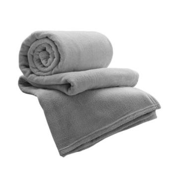 Imagem de Manta Microfibra Casal Cinza 180X220cm - Home Design