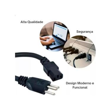 Imagem de MXT, Cabo De Força Energia Tripolar Fonte Pc Reforçado 5 Metros