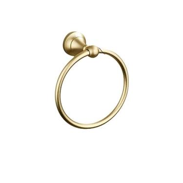 Imagem de Conjunto de ferragens de banheiro, roupão, ganchos de parede, toalheiro, barra, prateleira, suporte de papel de seda, prateleira dourada preta, multifuncional, A6248GN (A62573gn)