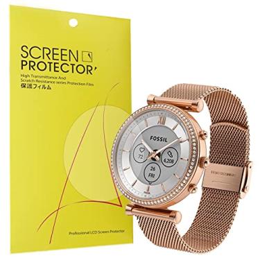 Imagem de Lamshaw Protetor de tela para Smartwatch Fossil Carlie Gen 6 híbrido, [6 unidades] Película transparente de TPU de cobertura total compatível com Smartwatch Híbrido Fossil Carlie Gen 6 (pacote com 6)