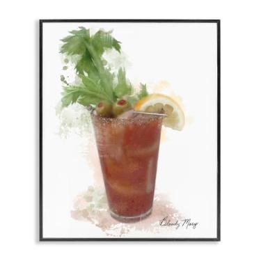 Imagem de Stupell Industries Arte giclée emoldurada em preto Bloody Mary, design de Matthew Piotrowicz, 40 x 50 cm