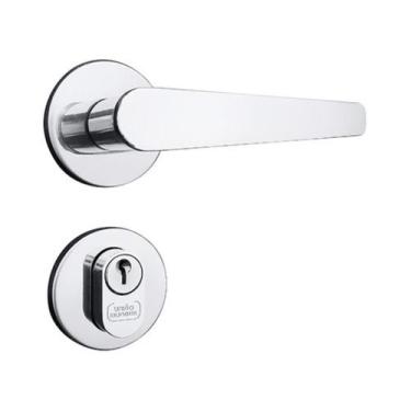 Imagem de Fechadura Roseta Redonda Maçaneta 8 Agata Cromado - União Mundial