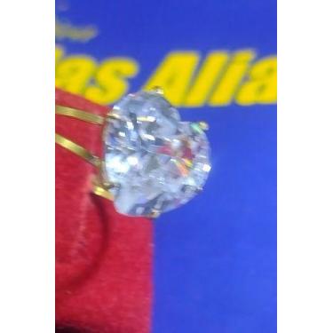 Imagem de Anel Coração Noivado, Casamento, 15 anos, debutante 12 mm Solitário Ou