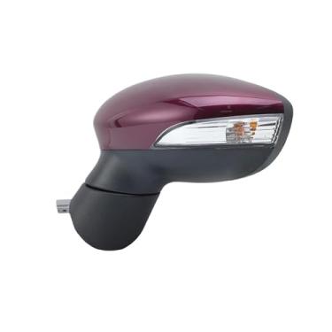 Imagem de Conjunto de espelho retrovisor lateral de 6 fios, compatível com Ford Fiesta MK7 2008-2012, violeta elétrico, magenta, vermelho, lateral(Left)