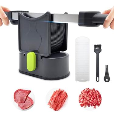 Imagem de Cortador de carne fresca para casa, máquina de cortar carne fina para 2 ou 4 mm de espessura, cutelo manual de aço inoxidável para carne bovina, churrasco de porco, panela quente, cozinha doméstica