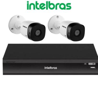 Imagem de Kit 2 Cameras de Segurança Intelbras Full Hd 1220 Dvr inteligente 4ch 