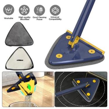 Imagem de Mop Limpeza Triângulos 360 Graus Rotativo Esfregão Com Refil - New
