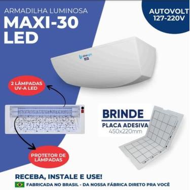 Imagem de Armadilha luminosa arandela Maxi-30 LED - Tecnofly, Branco