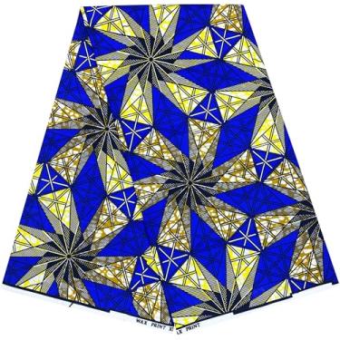 Imagem de HongyuAmy Tecido africano Ankara Print Kente 1 jarda cera africana (A11)