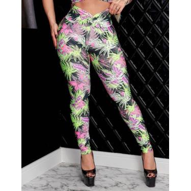 Imagem de Calça Legging Empina Bumbum Academia Fitness Esportiva Estampada - Fit