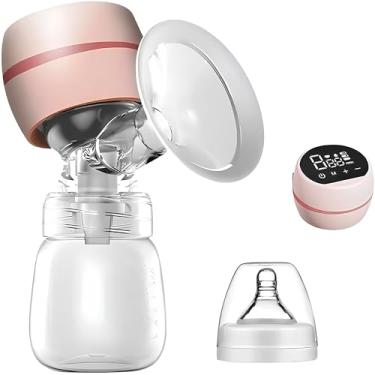 Imagem de Bomba de Tirar Leite Elétrica Automática Portátil com Tela de LED Manual Baixo Ruído Bomba de Amamentação 180ml Mãos Livres Livre de BPA Protetor de Mama de Silicone 22mm Premium