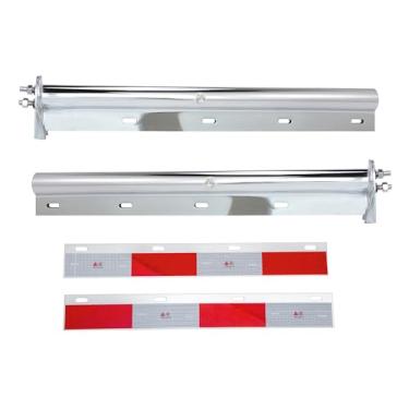 Imagem de TBOZZ Gancho de aba de lama com mola reta cromada, estilo de tubo redondo, espaçamento de parafuso de 3,5 cm, comprimento de 76,2 cm