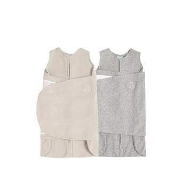 Imagem de Kit 2 Cueiros Bebê Segurança Noturna em Soft e Algodão Cinza (RN - (0 a 3 meses))