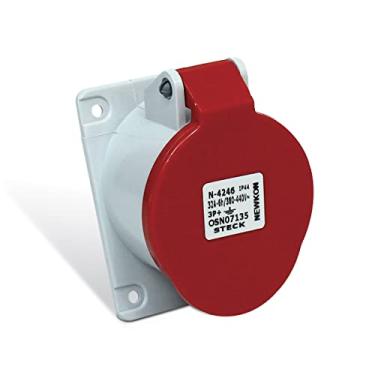 Imagem de Tomada Embutir Newkon Steck Vermelho 3p+t 32a