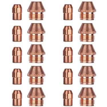 Imagem de QANYEGN Kit de bocais de eletrodo, ponta do bico, cortador de plasma de tocha de cobre consumíveis para pulverizar arcos de plasma de alta temperatura