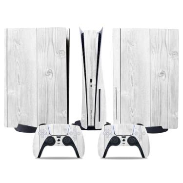 Imagem de Skin Wrap para PS5 Disc Edition, adesivo de vinil para console e controle sem fio (de madeira)